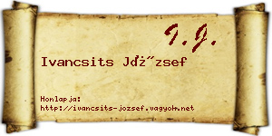 Ivancsits József névjegykártya